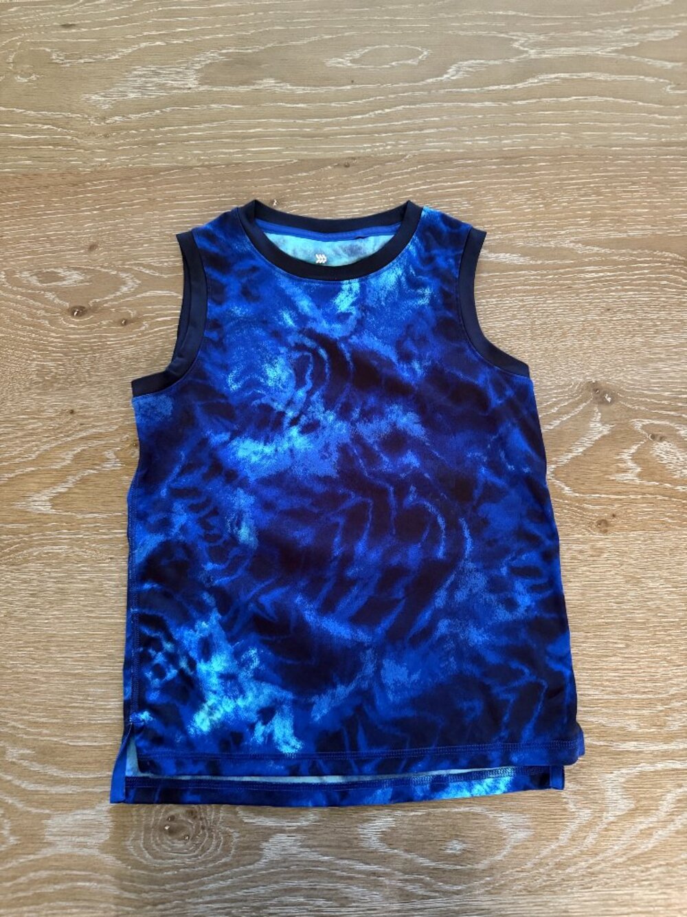 Boys all in motion blue tie dyed muscle tank sleeveless top size small 6/7